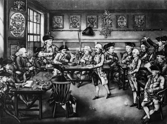 Court of Equity eller gemytlig stadsmöte, 1779 (mezzotint)